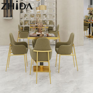 Silla de restaurante Cubierta de metal Taburete alto Nave moderna Bar Comedor Muebles Taburete Silla - Product Image 3