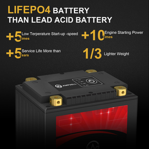 Batterie de moto 12V, batterie au lithium CCA1080 18Ah, batterie de démarrage de voiture AMX12-180FQ 12.8v au lithium - Product Image 4
