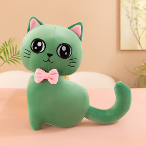 Nouvel Arrivage : Peluche Chat aux Grands Yeux, Poupée en Peluche Chat, Cadeau Saint-Valentin, Décoration Maison, Chat en Peluche avec Nœud Rose, Jouet Poupée - Product Image 4