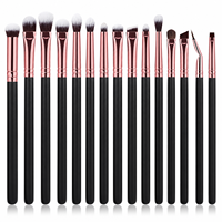Lot de 15 pinceaux de maquillage professionnels en gros pour extensions de cils, eye-liner, fard à paupières et correcteur