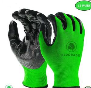 Guantes de nailon blanco de nitrilo verde de calibre 13 Guantes DE TRABAJO Guantes recubiertos Protección laboral Mercado de EE. UU. - Product Image 2
