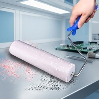 OEM Reinraum-Bestseller 4-Zoll-Bodenwalze, Industrielle Kleberolle, PE-Bürste, Waschbare Fusselreinigungsrolle