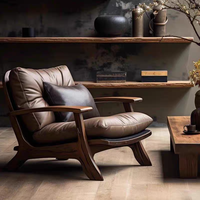 Chaise moderne de loisirs pour hôtel au design nordique Mobilier de salon Chaise canapé simple en tissu avec cadre en bois Chaise d'appoint