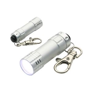 Custom Logo <b>Printed</b> Aluminum Alloy 3 Led Colors Keychain Micro Work Flashlight <b>Mini</b> Professional Torch - Product Image 4