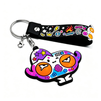 Pinshuo, fabricant depuis 20 ans, porte-clés en caoutchouc souple PVC 2D avec impression UV écologique, logo personnalisé, pour cadeaux promotionnels