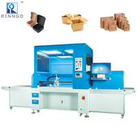 Machine de distribution de colle visuelle en ligne semi-automatique Rinngo pour boîtes rigides, bords en cuir, carton et petites boîtes en carton ondulé