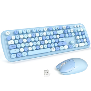 2025 di vendita calda 104 chiave retrò Business Office tastiera e Mouse Combo carino colorato silenzioso senza fili tastiera Set in magazzino - Product Image 6