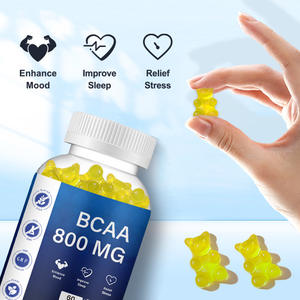 Integratore di Aminoacidi a Catena Ramificata (<span class=keywords><strong>BCAA</strong></span>) in Caramelle Gommose, 60 Gommose da 800mg, Supporto Proteico Muscolare, 30 Dosi - Product Image 4