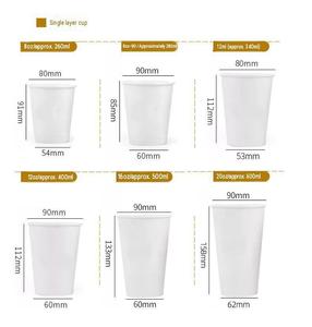 มีสินค้าในสต็อก แก้วกระดาษสีขาวขนาด 4oz 6oz 7oz 8oz 9oz 10oz 12oz 14oz 16oz 20oz  พิมพ์ลายตามสั่ง LJR-C18 สำหรับเครื่องดื่มเย็น - Product Image 3