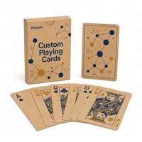 Cartes à jouer personnalisées en papier kraft, jeu de 54 cartes pour la formation d'entreprise, les ateliers sur la finance et la littératie financière