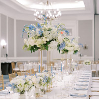 Boule de fleurs artificielles en soie HK-FB024 pour mariage, centre de table floral, décoration de table pour événements