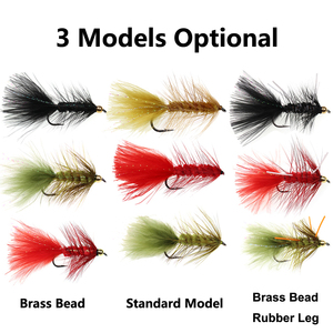 Señuelos de Pesca con Mosca, Surtido de Moscas Wooly Bugger, Moscas Streamer, Señuelos Artificiales Hechos a Mano, Aparejos de Pesca, Señuelos de Insectos - Product Image 3