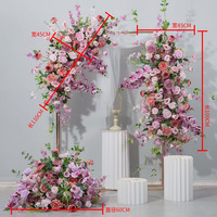 Fleurs de décoration de mariage d'automne Sun Dkb Silk à thème fleurs sauvages, bleu et ivoire, fuchsia, magenta, orange, pour la scène