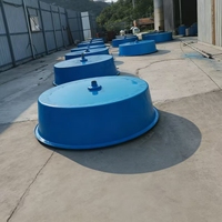 Bassin d'élevage conique Qlozone en PRV pour poissons, bac à semis, incubateur à anneau, surface lisse avec pliage