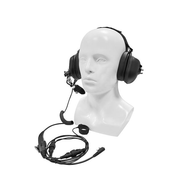 Two Way Radio Earpiece PTT Button K-Head Universal Handheld Microphone VHF/UHF Frequency Outdoor Field Clear Communication Noise