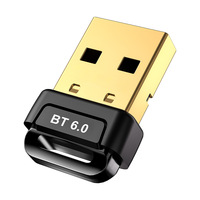 Adaptador USB Bluetooth 6.0, Transmisor y Receptor Inalámbrico, Compatible con BLE EDR para Escritorio