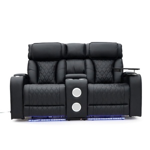 Geeksofa đồ nội thất da hiện đại điện điện chuyển động ngồi có thể ngả sofa Set với giao diện điều khiển & gấp xuống bảng cho phòng khách - Product Image 3