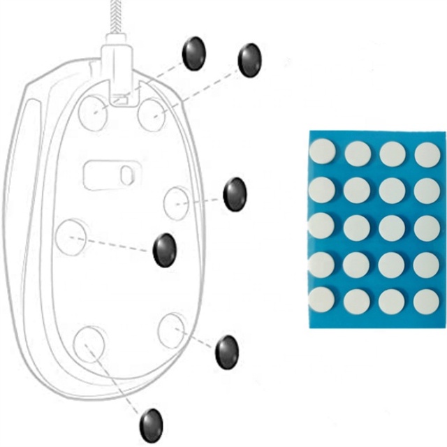 Mouse Feet Stickers 100% PTFE High Quality Round Glass Solar Building Use Skate Pads with 5+ Year Warranty