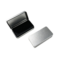 Boîte en fer blanc rectangulaire personnalisée avec impression en relief, étui de rangement en métal, boîte vide pour emballage de thé, disponible en stock