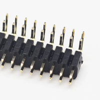 Connecteur Positions d'espacement de 2.00mm 02P-40P Hauteur 1.0mm 1.5mm 2.0mm Double rangée et connecteur d'en-tête de broche en plastique à 90 degrés