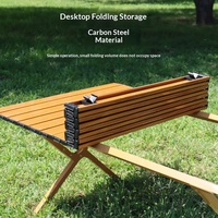 Aluminium-Vierkantrohr Roll-Up Klapptisch Tragbarer Camping-Picknick-Grilltisch für Draußen