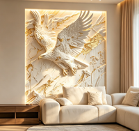 Panneau mural imprimé en 3D UV, plaque décorative en PVC marbré en relief, revêtement mural intérieur imperméable pour la décoration de la maison