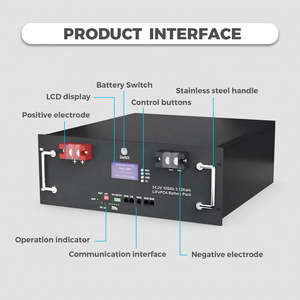 แบตเตอรี่ลิเธียมไอออนเกรด A 48V 100Ah สำหรับระบบพลังงานแสงอาทิตย์ 51.2V 2.5KWH 5KWH 10KWH 15KWH Lifepo4 ระบบกริด 100% พลังงานแสงอาทิตย์ - Product Image 3