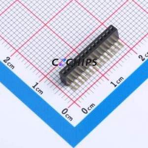 X1311FR-14-C43D24 Pin Socket Bent Lead Through Hole,P=1.27mm Connector 1x14P 1.27mm Square Hole Right Angle Insert - Product Image 1