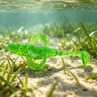 10 pièces/sac 6,5 cm 2,2 g Leurre de pêche souple avec paillettes réfléchissantes brillantes et infusées au sel, conception à ailes super souples et queue de pagaie