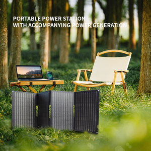 Hot Xách Tay 45W <span class=keywords><strong>60W</strong></span> Có Thể Gập Lại Monocrystalline Năng Lượng Mặt Trời Bảng Điều Khiển Pin Ngoài Trời Cắm Trại Không Thấm Nước Năng Lượng Mặt Trời Bảng Điều Chỉnh Kit USB Loại C 22-23.5% - Product Image 4