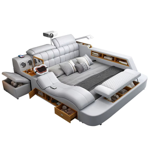 <span class=keywords><strong>Letto</strong></span> <span class=keywords><strong>Matrimoniale</strong></span> per Camera da <span class=keywords><strong>Letto</strong></span> Principale <span class=keywords><strong>Elegante</strong></span> e di Lusso, Tatami Smart Multifunzione, <span class=keywords><strong>Letto</strong></span> <span class=keywords><strong>Matrimoniale</strong></span> Moderno e Minimalista in Vera Pelle - Product Image 1