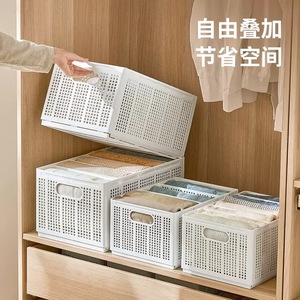 Clothing Organizer Storage <b>Basket</b> Rectangle Foldable Space Saving For Wardrobe Drawer - Product Image 1