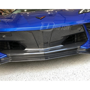Embellecedor central del parachoques delantero de fibra de carbono seca para Chevrolet Corvette C8 Stingray Z51 2020-2026 - Product Image 3