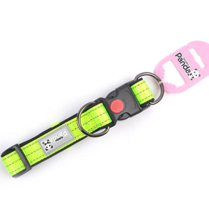 ปลอกคอสัตว์เลี้ยงแพนด้าไนลอนสะท้อนแสงสีเขียวเรืองแสงสำหรับสุนัข - Product Image 1
