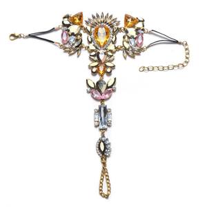 लोकप्रिय मिश्र धातु जड़ा रत्न पायल गर्मियों में समुद्र तट क्रिस्टल पैर की चेन महिलाओं सेक्सी पैर की अंगुली अंगूठियां और पायल गहने - Product Image 5