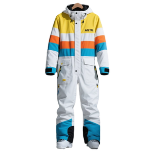 AQTQ personalizzato Unisex inverno sci e Snowboard bianco retrò a righe impermeabili antivento paio tute da neve <span class=keywords><strong>tuta</strong></span> <span class=keywords><strong>tuta</strong></span> da sci - Product Image 1