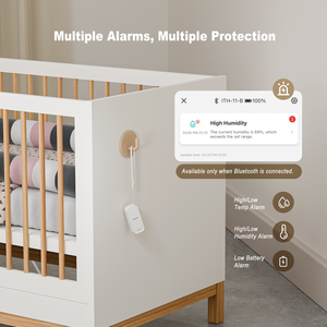 Enregistreur de données de température et d'humidité intelligent ITH-11-B IP65 étanche, en plastique durable 5.0, avec contrôle par application, OEM/ODM - Product Image 4