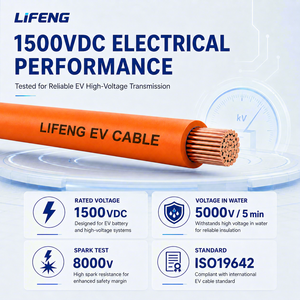 Cable EVR de Alto Voltaje para Vehículos de Nueva Energía (EV) de -40°C a 125°C, Uso Industrial, Blindado, CE/<span class=keywords><strong>IUV</strong></span>, para Grúas y Elevadores - Product Image 2