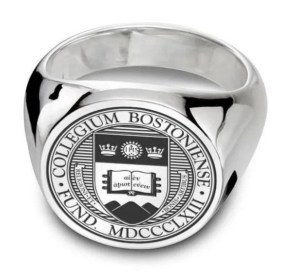 Toptan bayan veya erkek özel lise üniversite üniversite sınıf signet yüzük paslanmaz çelik/925 gümüş takı