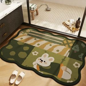 Tapis de bain en terre de diatomée à motif de chat pour salle de bain, entrée, absorbant, antidérapant, séchage rapide, lavable à la main - Product Image 2