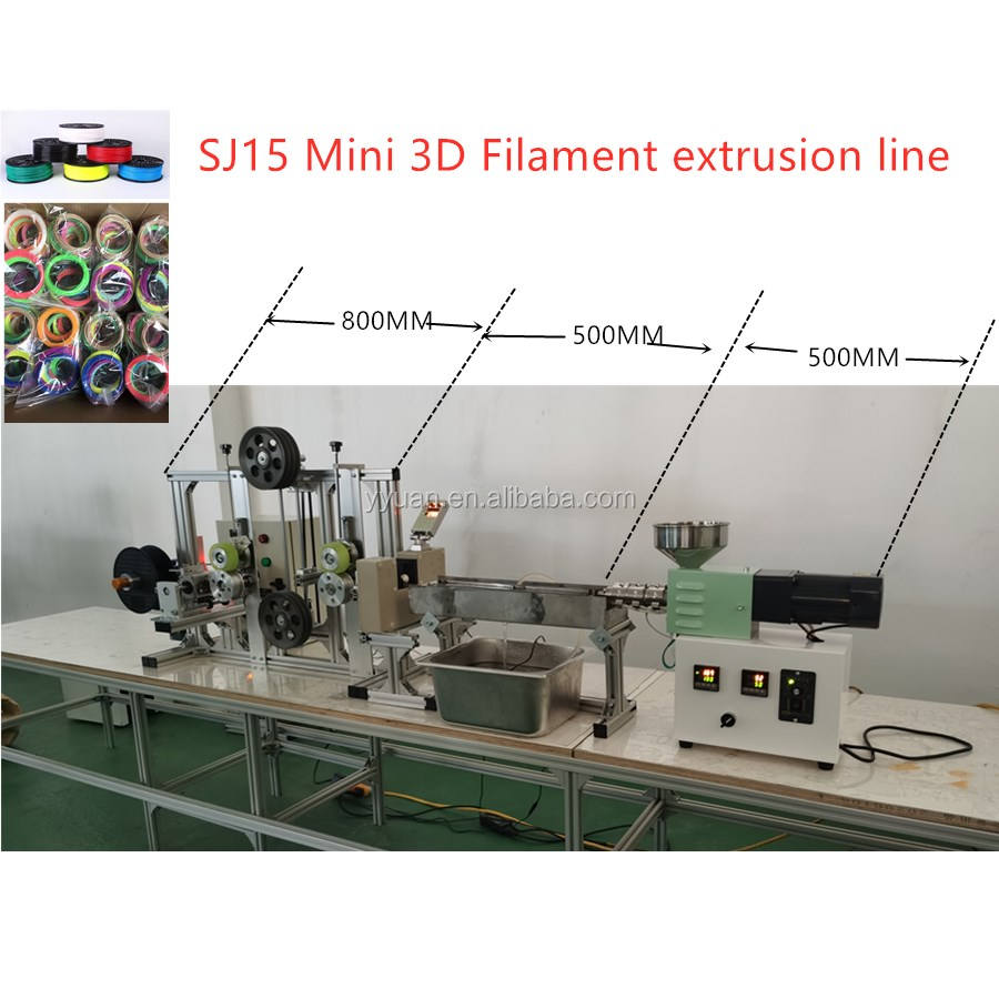 SJ15 Mini Single Screw Plastic Extruder Machine for Lab Filament ...