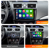 MEKEDE Navigation GPS 2+32 Go Écran Tactile Multimédia Voiture 4 Cœurs Car-Play Radio FM Android Auto pour Mazda 3 2010-2012
