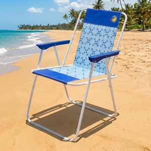 Sedia da Spiaggia in Acciaio Medina Line Aries Celeste 53x43x36 - Product Image 4