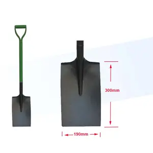 1.4kg S512 All Kinds Of Garden Farming Flat Garden Square Mouth Steel Spade With Handle
