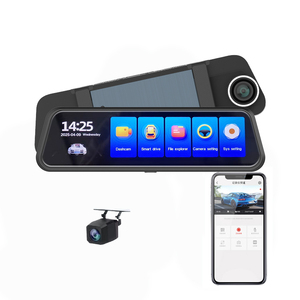 10-Inch IPS Streaming Media Black Box Front/<strong>Rear</strong> Dual Lens HD 1080P Video Recorder <strong>Car</strong> Dash Cam <strong>Rear</strong> <strong>View</strong> Mirror Touch Screen - Product Image 1