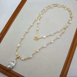 <span class=keywords><strong>Collier</strong></span> élégant en perles d'eau douce naturelles, chaîne <span class=keywords><strong>de</strong></span> pull, perles baroques, <span class=keywords><strong>collier</strong></span> pour <span class=keywords><strong>femme</strong></span>, cadeau <span class=keywords><strong>de</strong></span> bijoux - Product Image 2