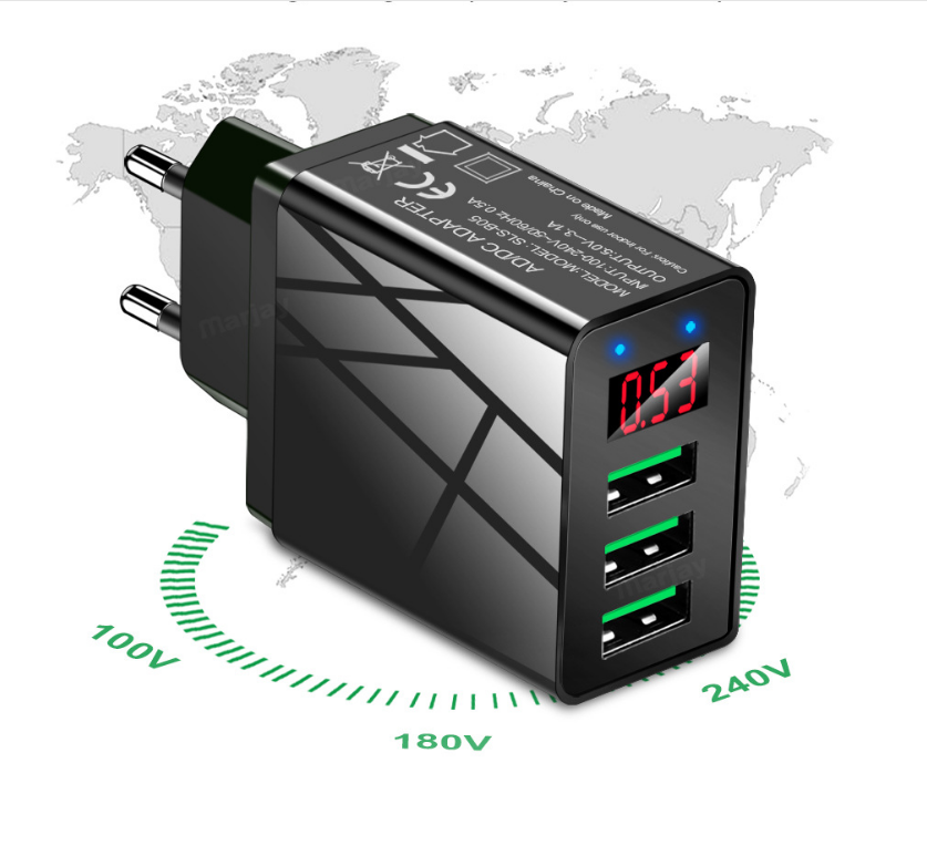 15W สหภาพยุโรปสีดำ