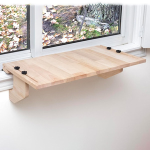Passing On <b>The</b> <b>Kingdom</b> Wooden Windowsill Extender Natural Wood Color Detachable Storage Rack For Plants And Miscellaneous Items - Product Image 1