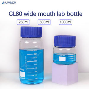 Aijiren commercio all'ingrosso laboratorio bocca larga bottiglia di vetro reagente chimico 1000ml 500ml 250ml Duran borosilicato 3.3 barattolo di vetro con tappo GL80 - Product Image 3