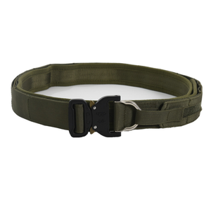 เข็มขัดยุทธวิธี GB00306 โพลีเอสเตอร์ ไนลอน สีดำ สีกากี สีเขียว ระบายอากาศได้ดี 2 ชั้น พร้อมห่วงเกี่ยวสำหรับกู้ภัยและการต่อสู้ - Product Image 2